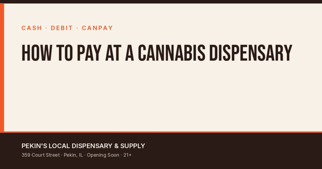 How to pay at a cannabis dispensary in Illinois with cash debit and CanPay